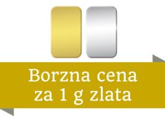 Borzna cena 1 g zlata (Au)